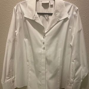 Chico White front button w/rhinestones- size 3